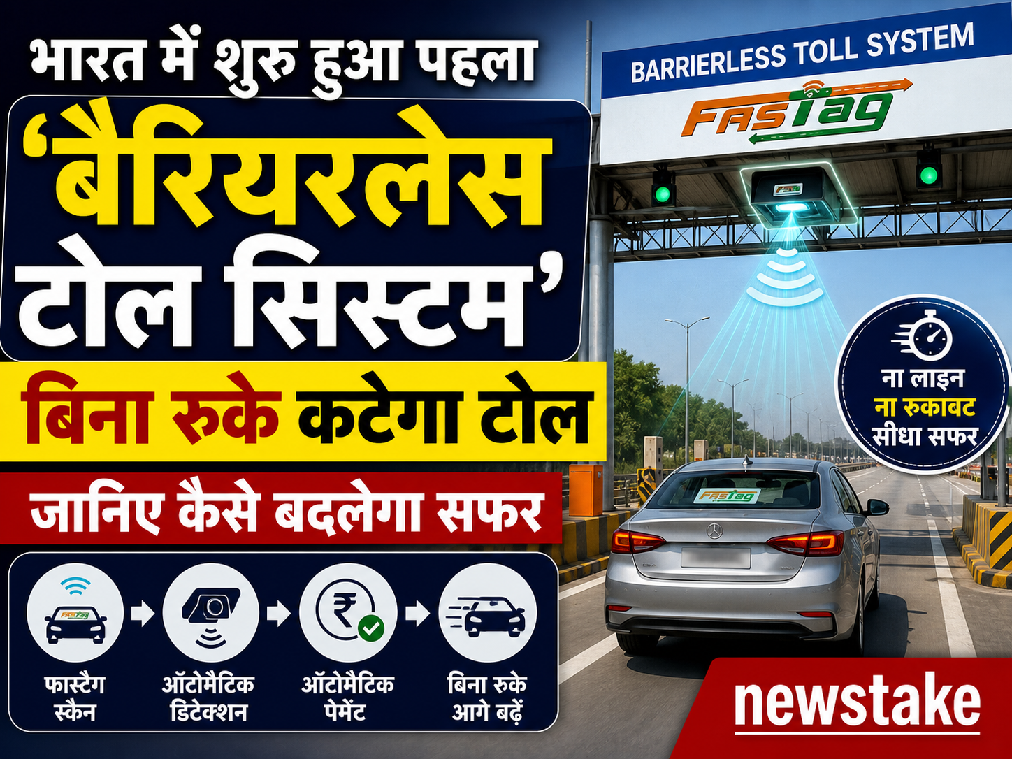 भारत में शुरू हुआ पहला ‘बैरियरलेस टोल सिस्टम’