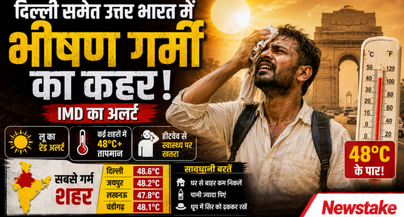 दिल्ली समेत उत्तर भारत में भीषण गर्मी का कहर