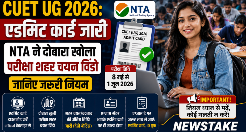 CUET UG 2026: एडमिट कार्ड जारी