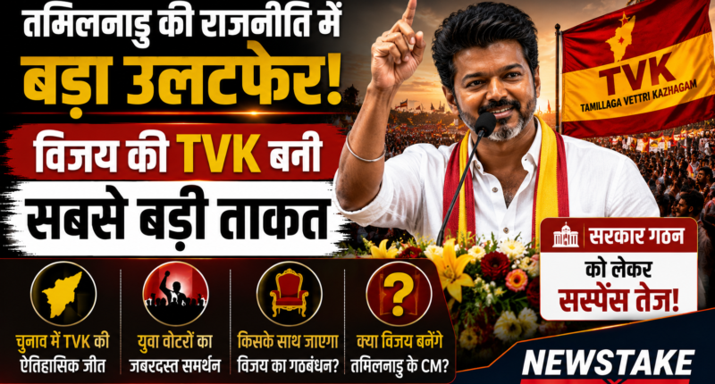 तमिलनाडु की राजनीति में बड़ा उलटफेर: विजय की TVK बनी सबसे बड़ी ताकत