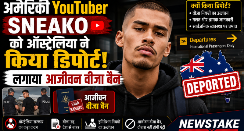 अमेरिकी YouTuber Sneako को ऑस्ट्रेलिया ने किया डिपोर्ट, लगाया आजीवन वीजा बैन