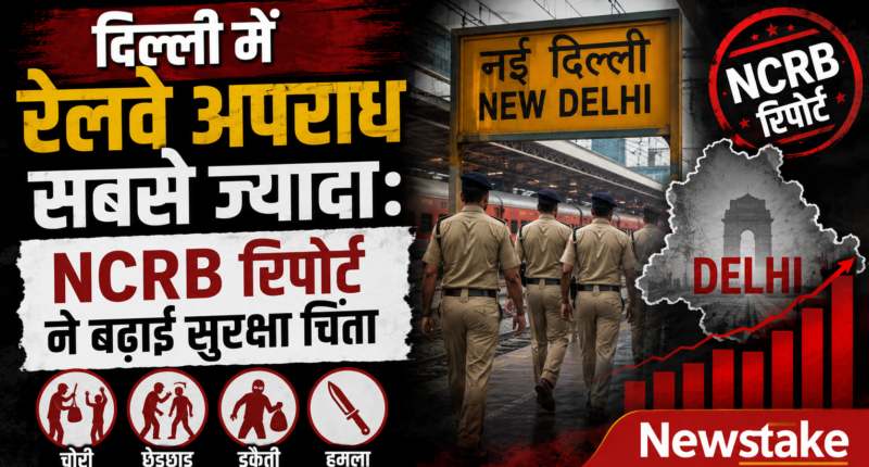 दिल्ली में रेलवे अपराध सबसे ज्यादा: NCRB रिपोर्ट ने बढ़ाई सुरक्षा चिंता