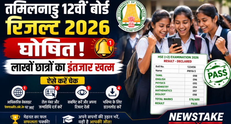 तमिलनाडु 12वीं बोर्ड रिजल्ट 2026 घोषित: लाखों छात्रों का इंतजार खत्म, ऐसे करें चेक
